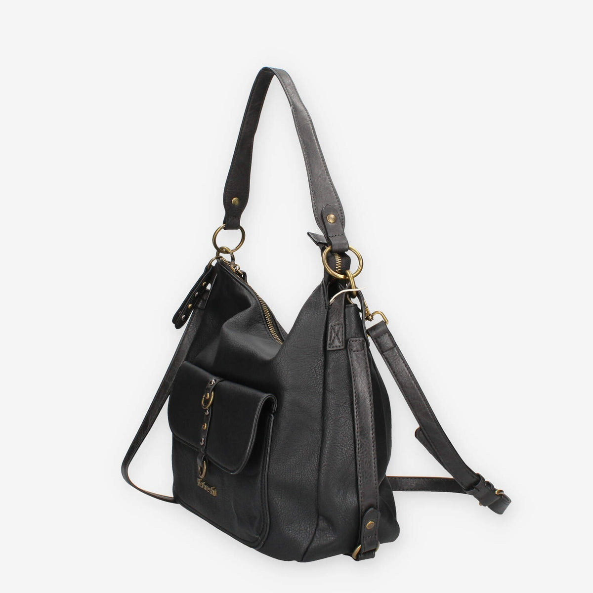Borsa a Spalla in Ecopelle Nera - Refresh