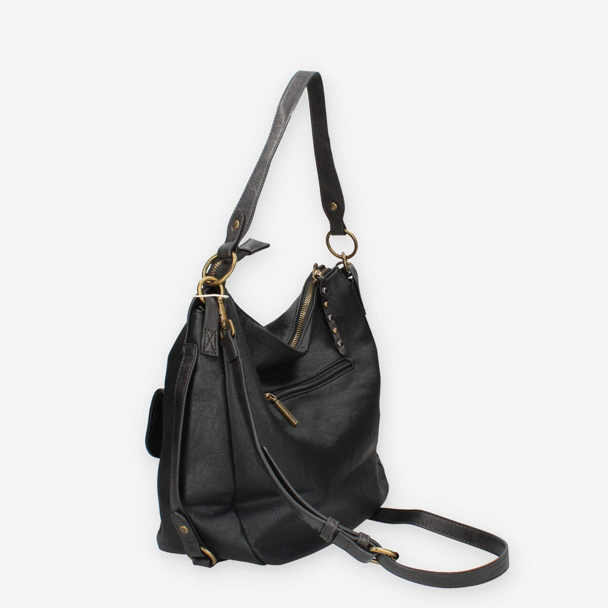 Borsa a Spalla in Ecopelle Nera - Refresh