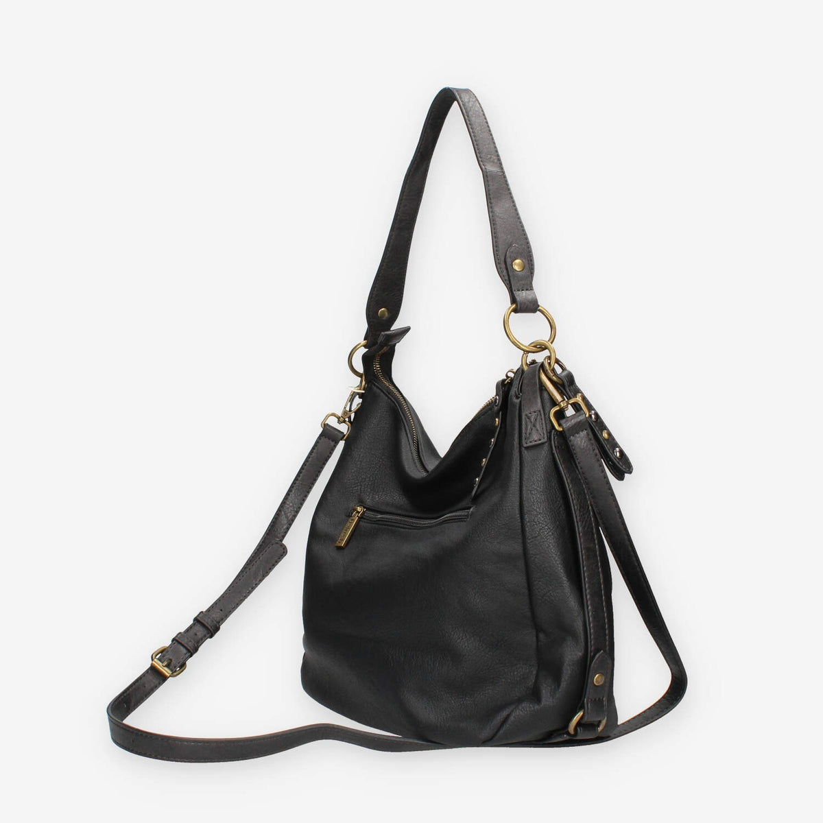 Borsa a Spalla in Ecopelle Nera - Refresh