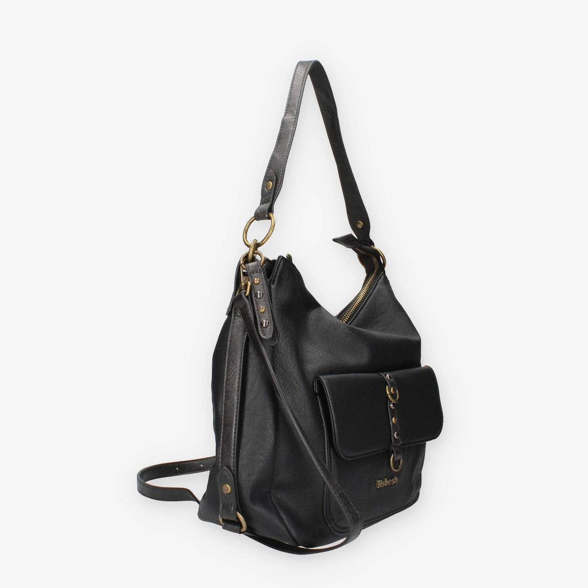 Borsa a Spalla in Ecopelle Nera - Refresh
