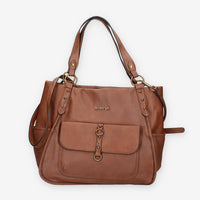 Borsa a Spalla in Pelle Sintetica Camel - Refresh