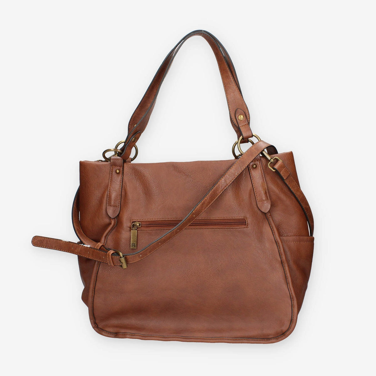 Borsa a Spalla in Pelle Sintetica Camel - Refresh