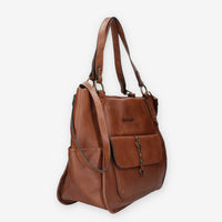 Borsa a Spalla in Pelle Sintetica Camel - Refresh