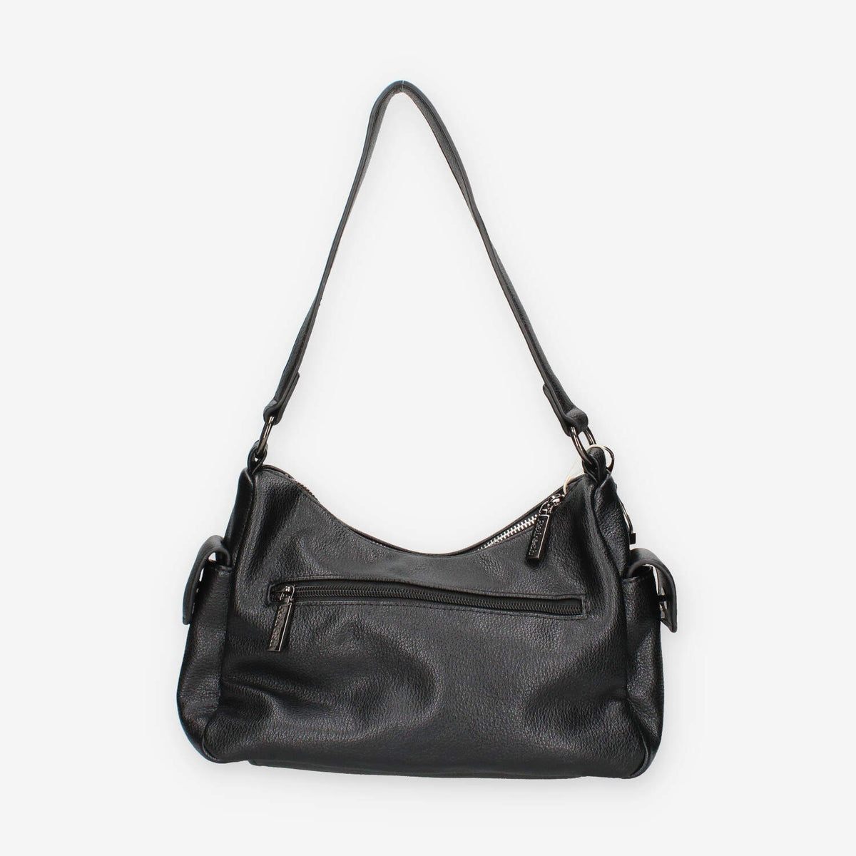 Borsa a Spalla in Pelle sintetica Nera con Tasche Multiple - Refresh