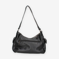 Borsa a Spalla in Pelle sintetica Nera con Tasche Multiple - Refresh