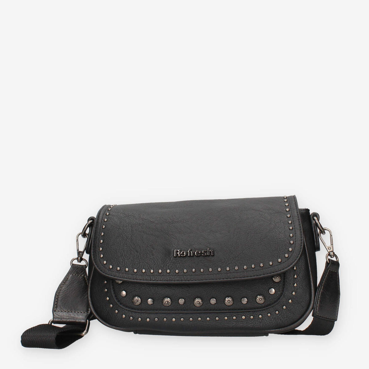 Borsa a Tracolla Nera con Borchie - Refresh