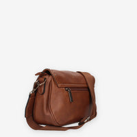 Borsa a Tracolla in Ecopelle Camel con Borchie - Refresh