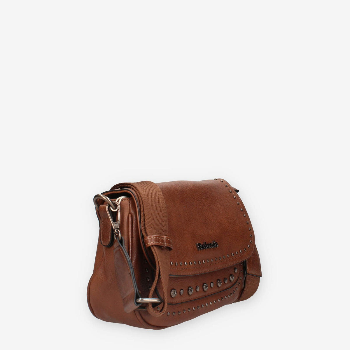Borsa a Tracolla in Ecopelle Camel con Borchie - Refresh