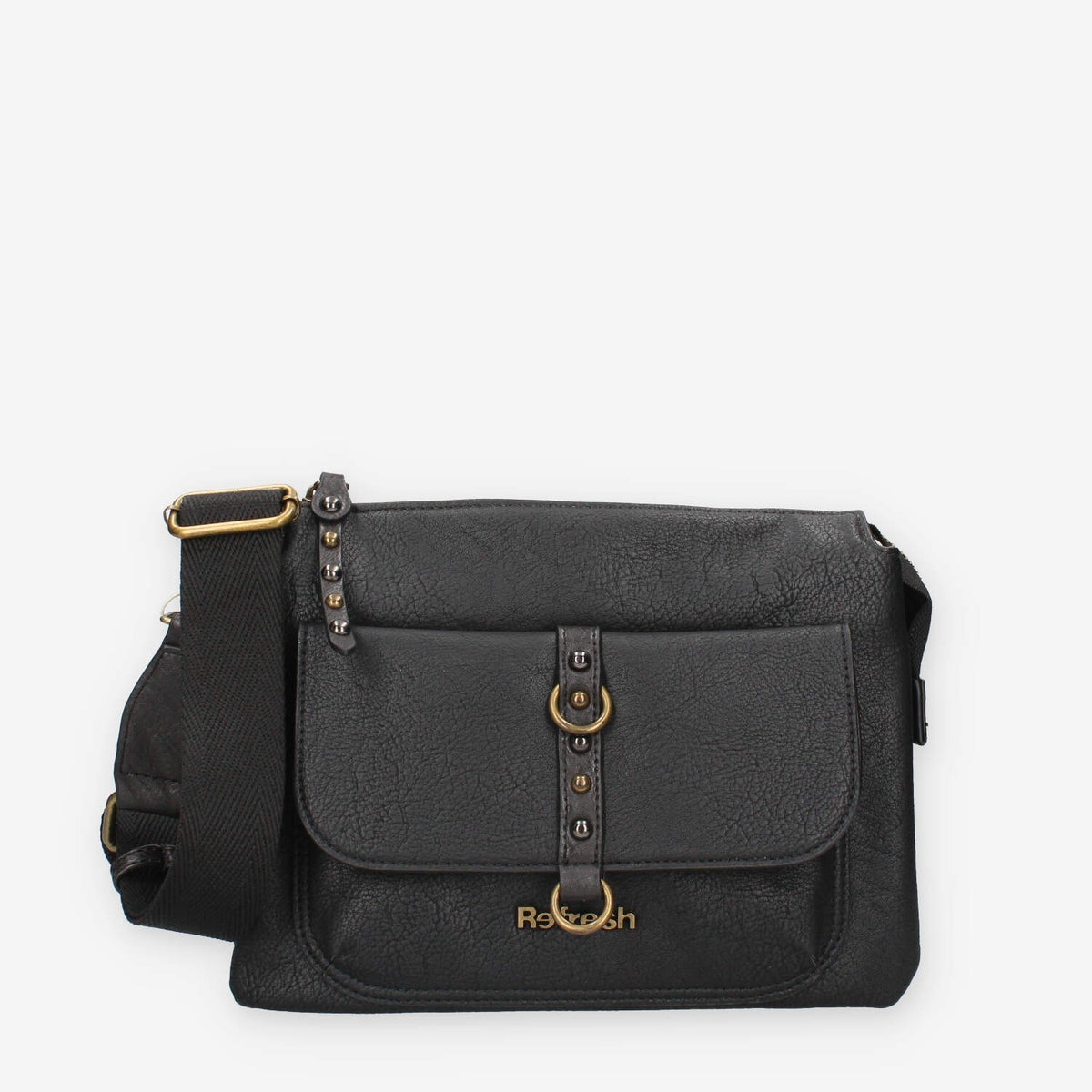 Borsa a Tracolla in Ecopelle Nera - Refresh