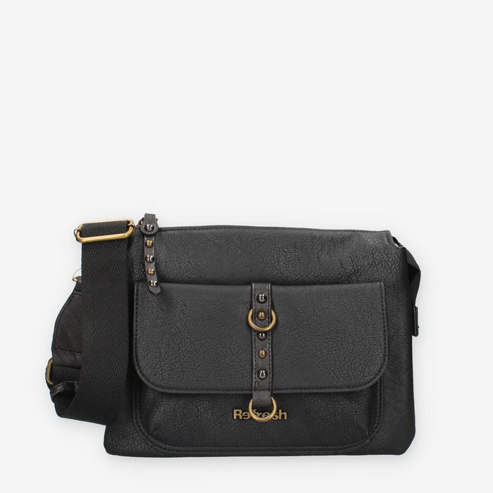 Borsa a Tracolla in Ecopelle Nera - Refresh