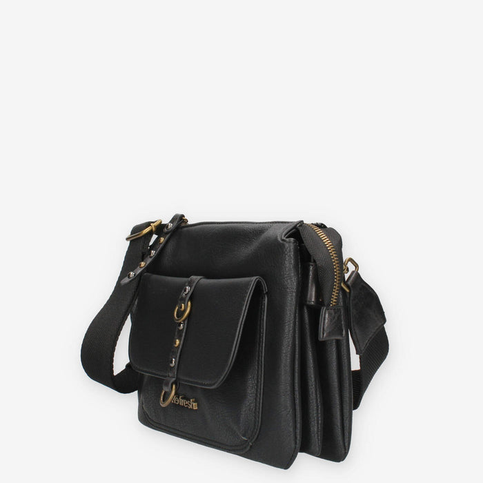 Borsa a Tracolla in Ecopelle Nera - Refresh