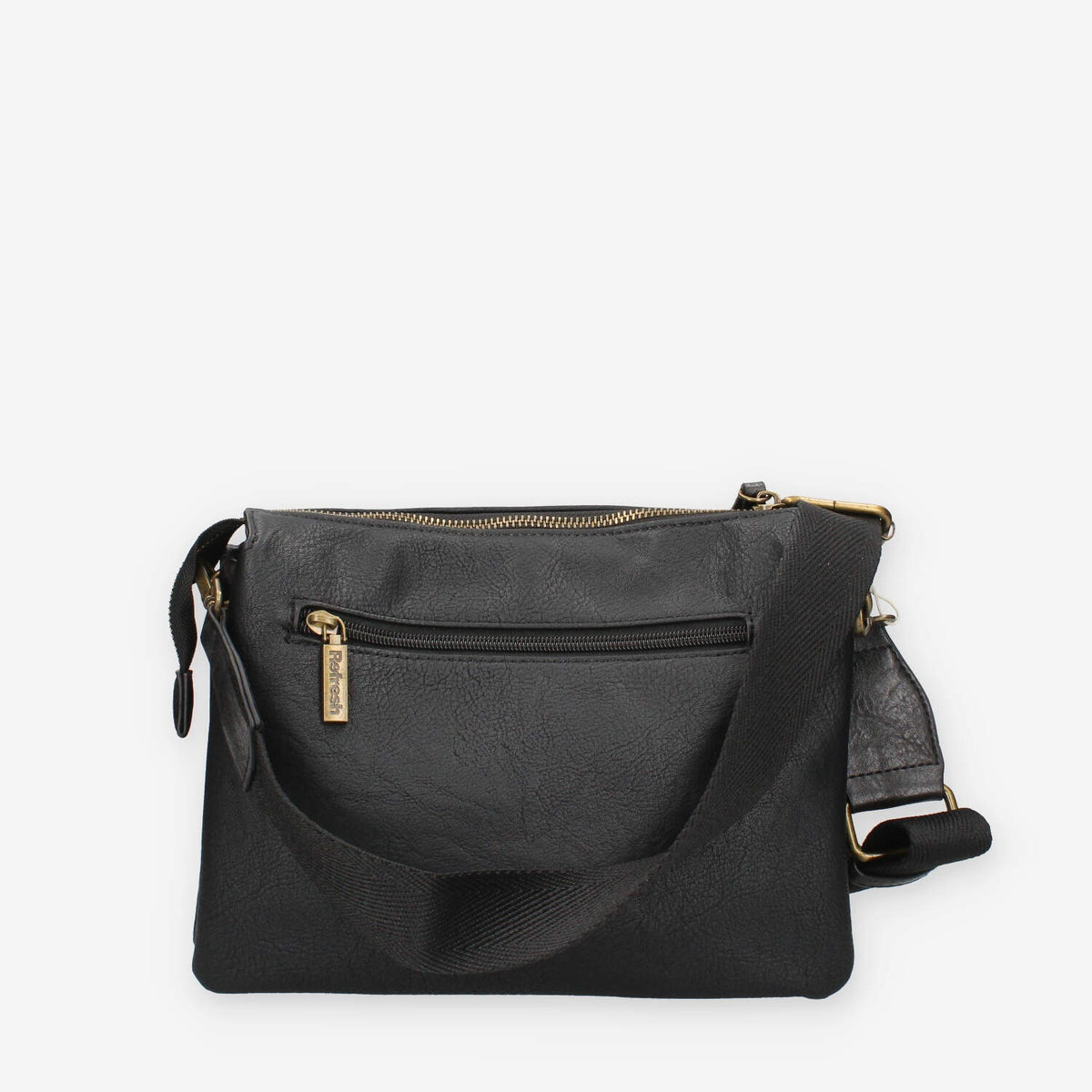 Borsa a Tracolla in Ecopelle Nera - Refresh