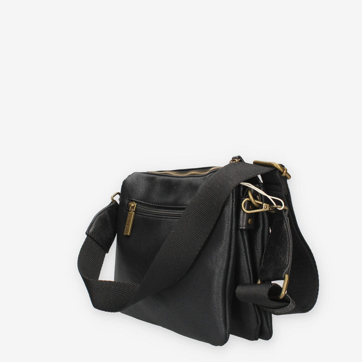 Borsa a Tracolla in Ecopelle Nera - Refresh