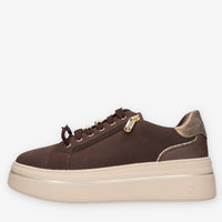 Sneakers Platform Marroni con Dettagli Dorati - VALLEVERDE