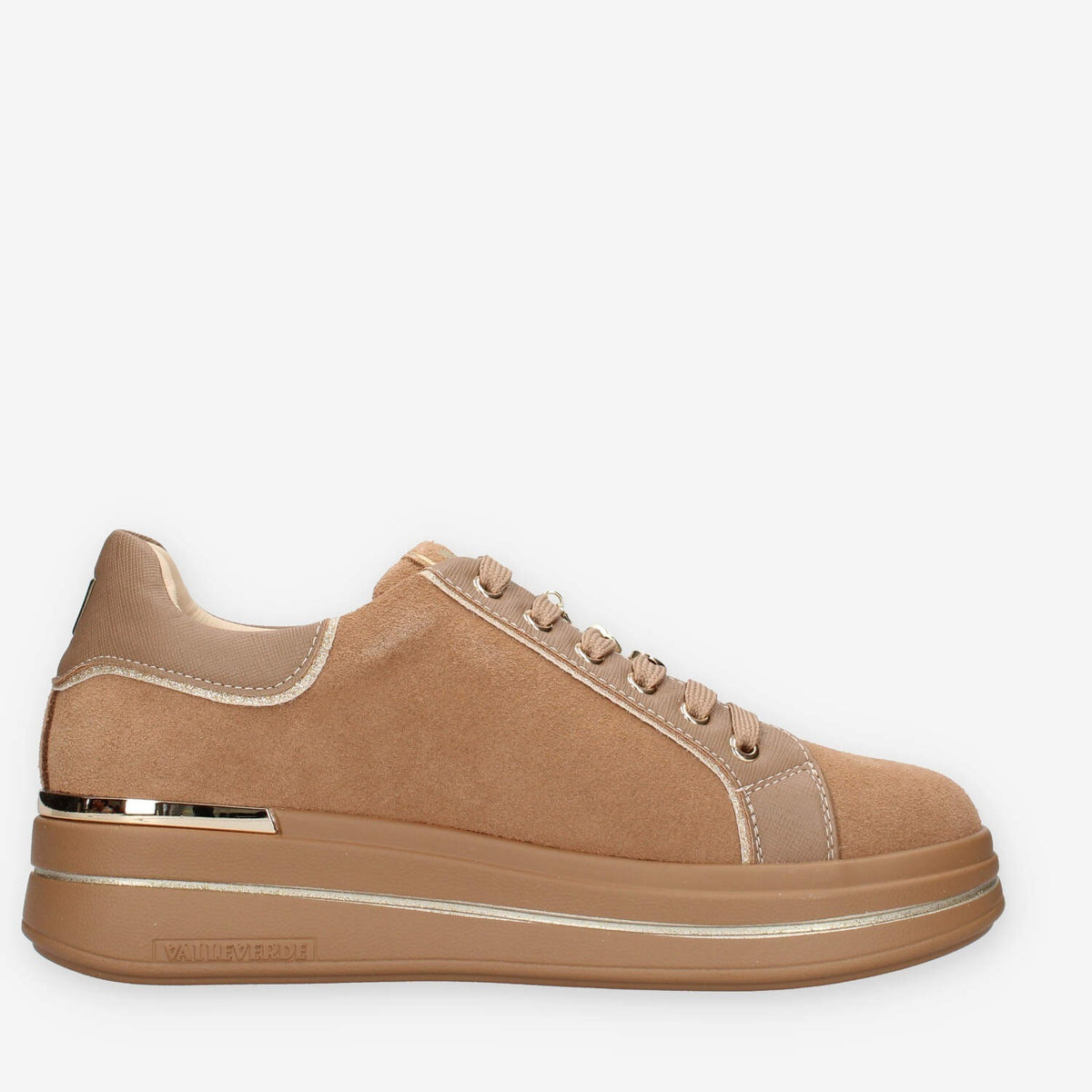 Sneaker Platform Donna in Taupe - VALLEVERDE