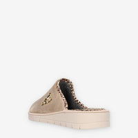 Pantofole Beige con Dettagli Animalier - VALLEVERDE