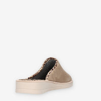 Pantofole Beige con Dettagli Animalier - VALLEVERDE