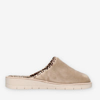 Pantofole Beige con Dettagli Animalier - VALLEVERDE