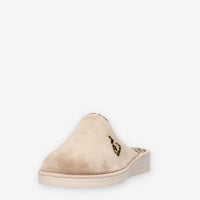 Pantofole Beige con Dettagli Animalier - VALLEVERDE