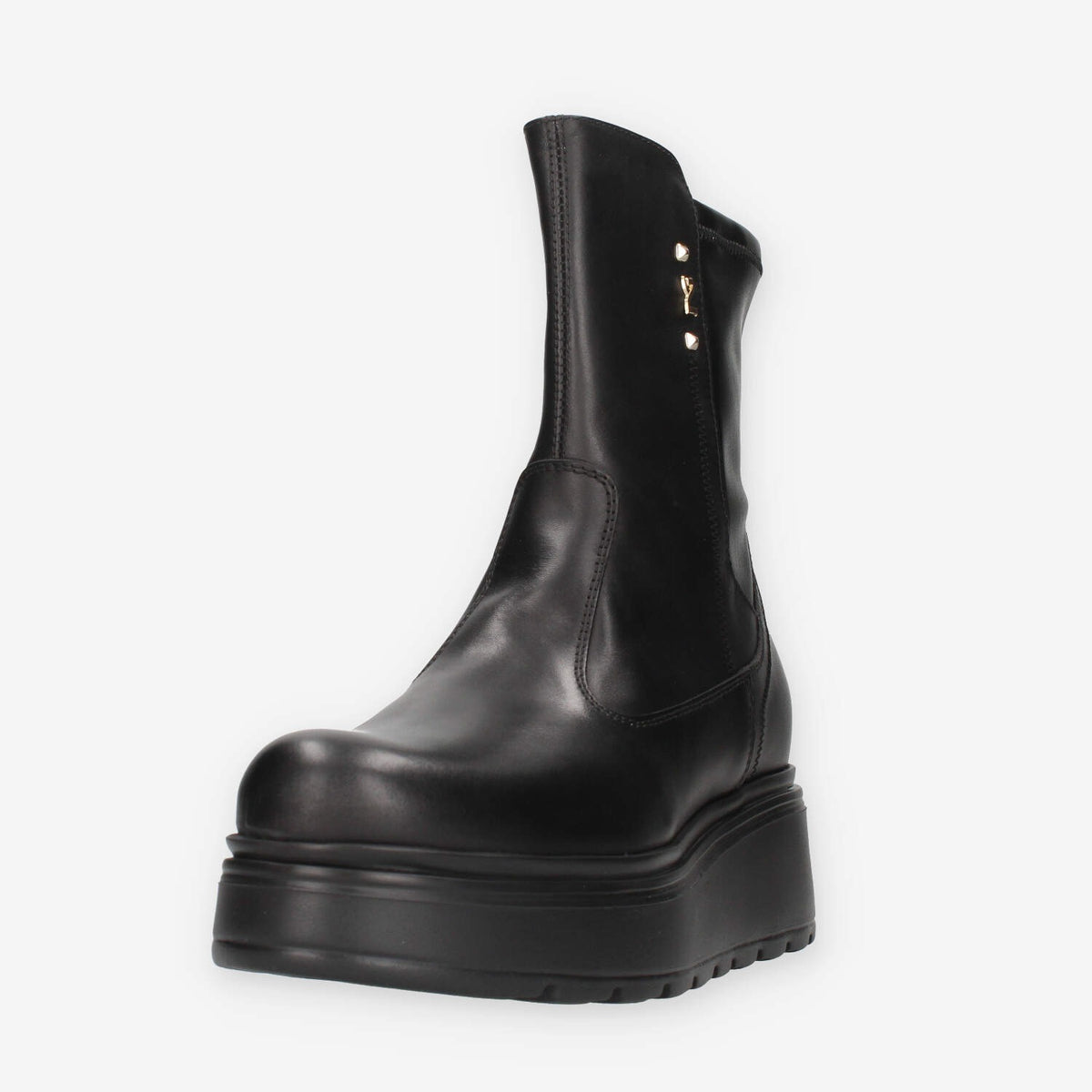 Stivaletti Platform in Pelle Nera - Nero Giardini