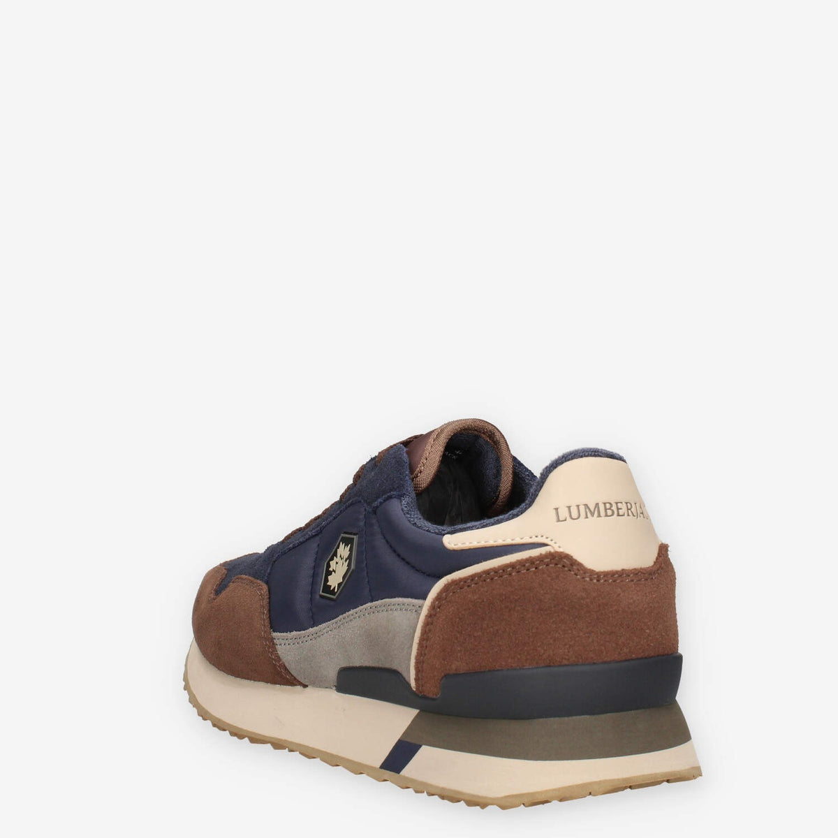 Sneakers Uomo Lumberjack in Pelle e Tessuto - Colore Marrone