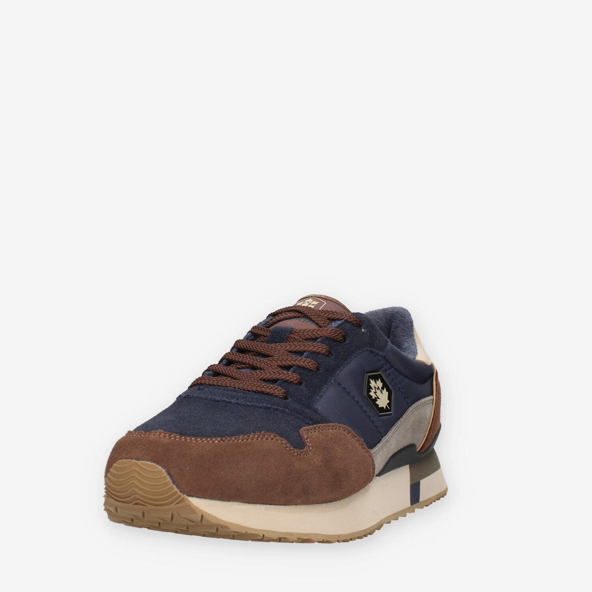 Sneakers Uomo Lumberjack in Pelle e Tessuto - Colore Marrone