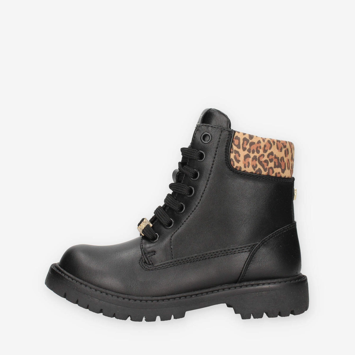 Stivaletti Cult T-700 in Nero e Beige con Dettagli Animalier
