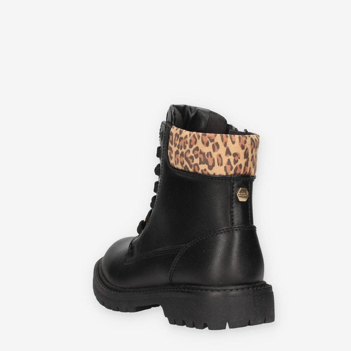Stivaletti Cult T-700 in Nero e Beige con Dettagli Animalier