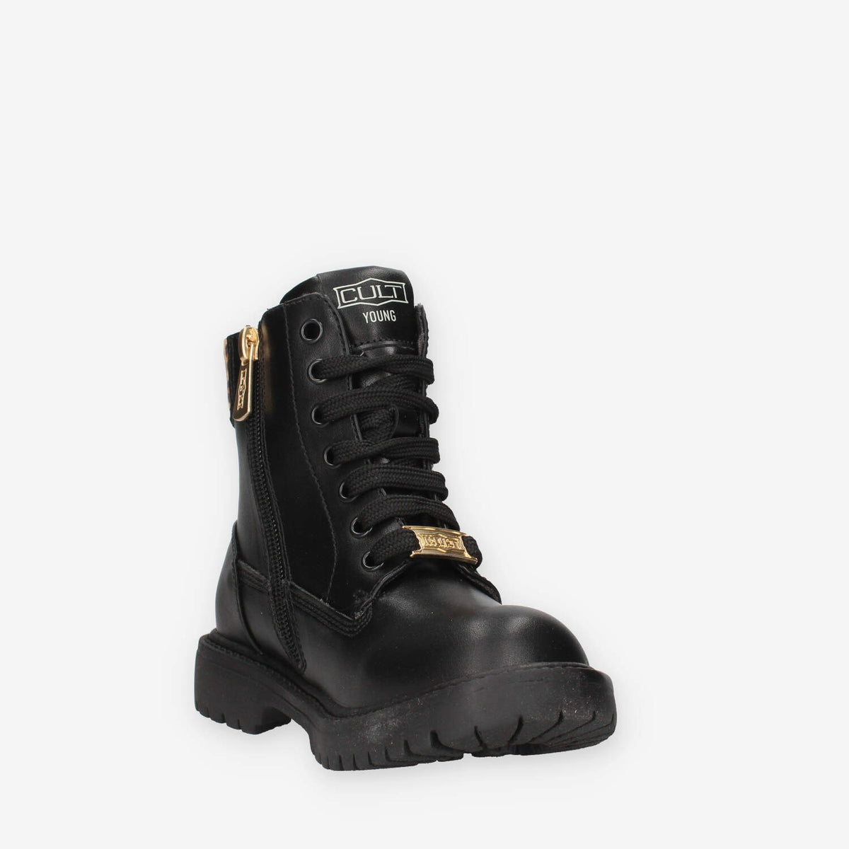 Stivaletti Cult T-700 in Nero e Beige con Dettagli Animalier