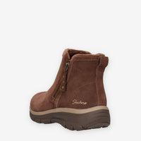 Stivaletti Donna Skechers in Pelle Scamosciata Marrone