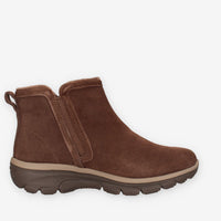 Stivaletti Donna Skechers in Pelle Scamosciata Marrone
