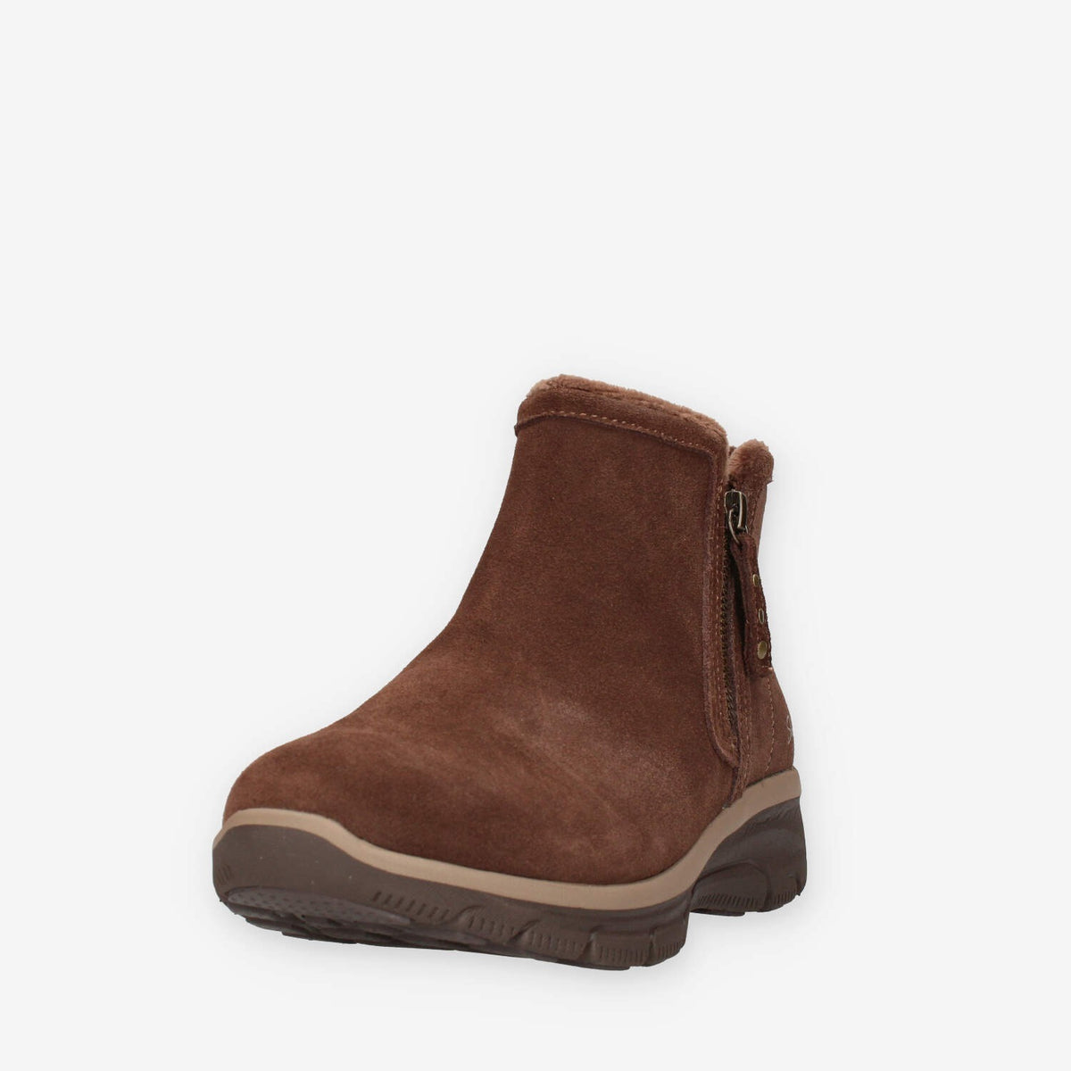 Stivaletti Donna Skechers in Pelle Scamosciata Marrone