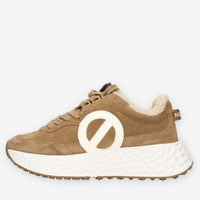 Sneakers Donna in Pelle Scamosciata con Suola Alta - No Name