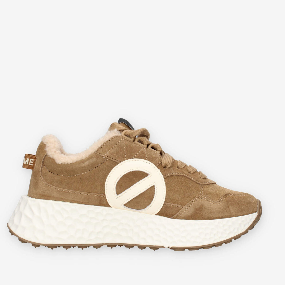 Sneakers Donna in Pelle Scamosciata con Suola Alta - No Name