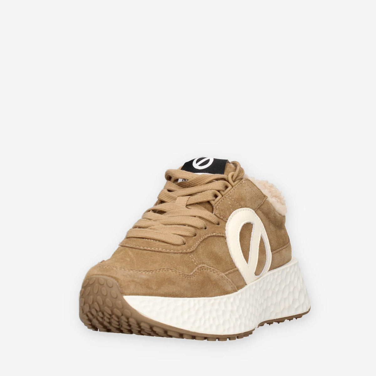 Sneakers Donna in Pelle Scamosciata con Suola Alta - No Name