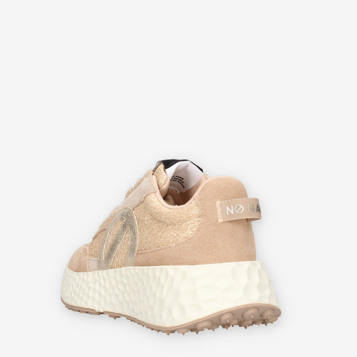 Sneaker Elegante No Name in Nude e Oro