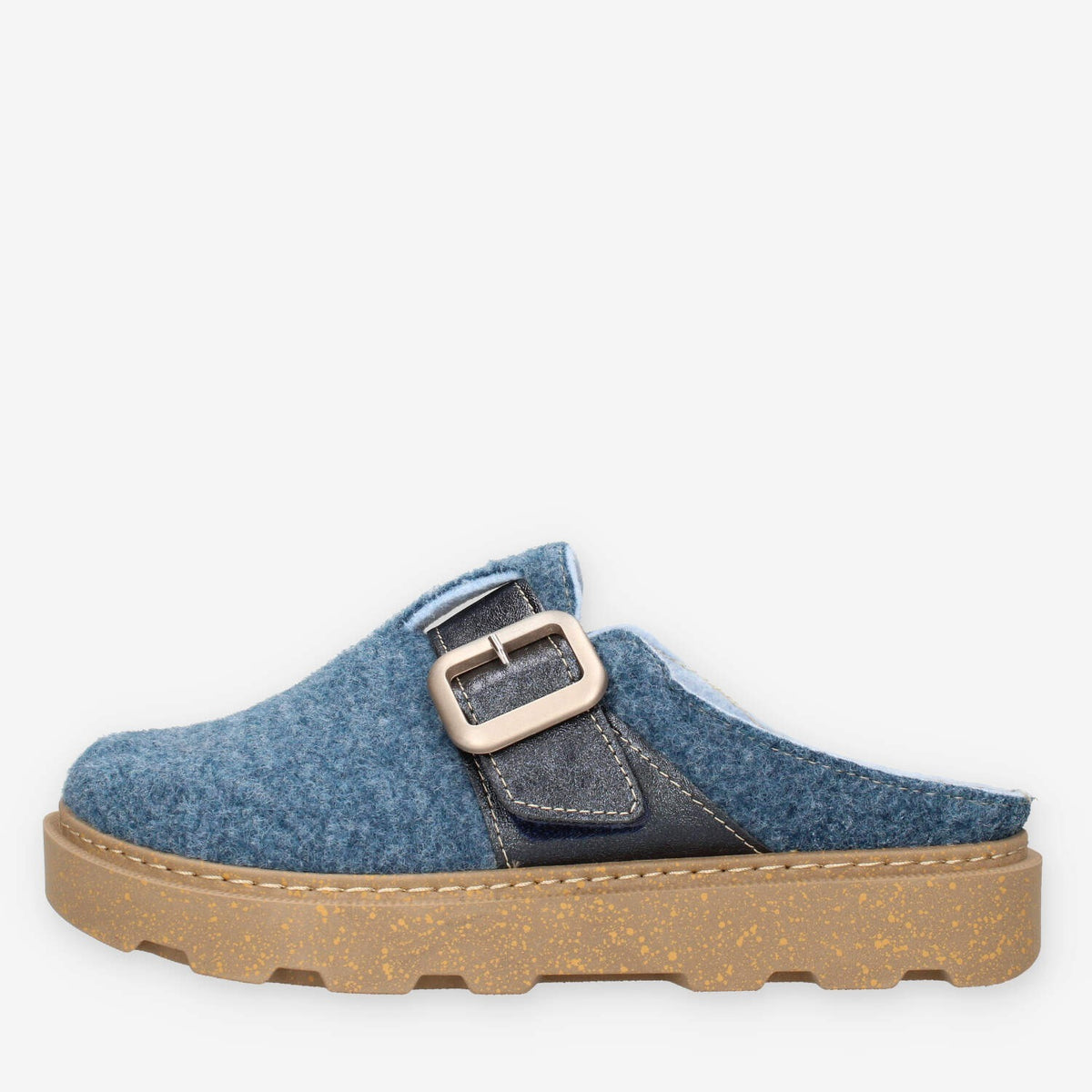 Clia Walk ESTRAIBILE663-AVIO - Sabot in Feltro con Suola Antiscivolo