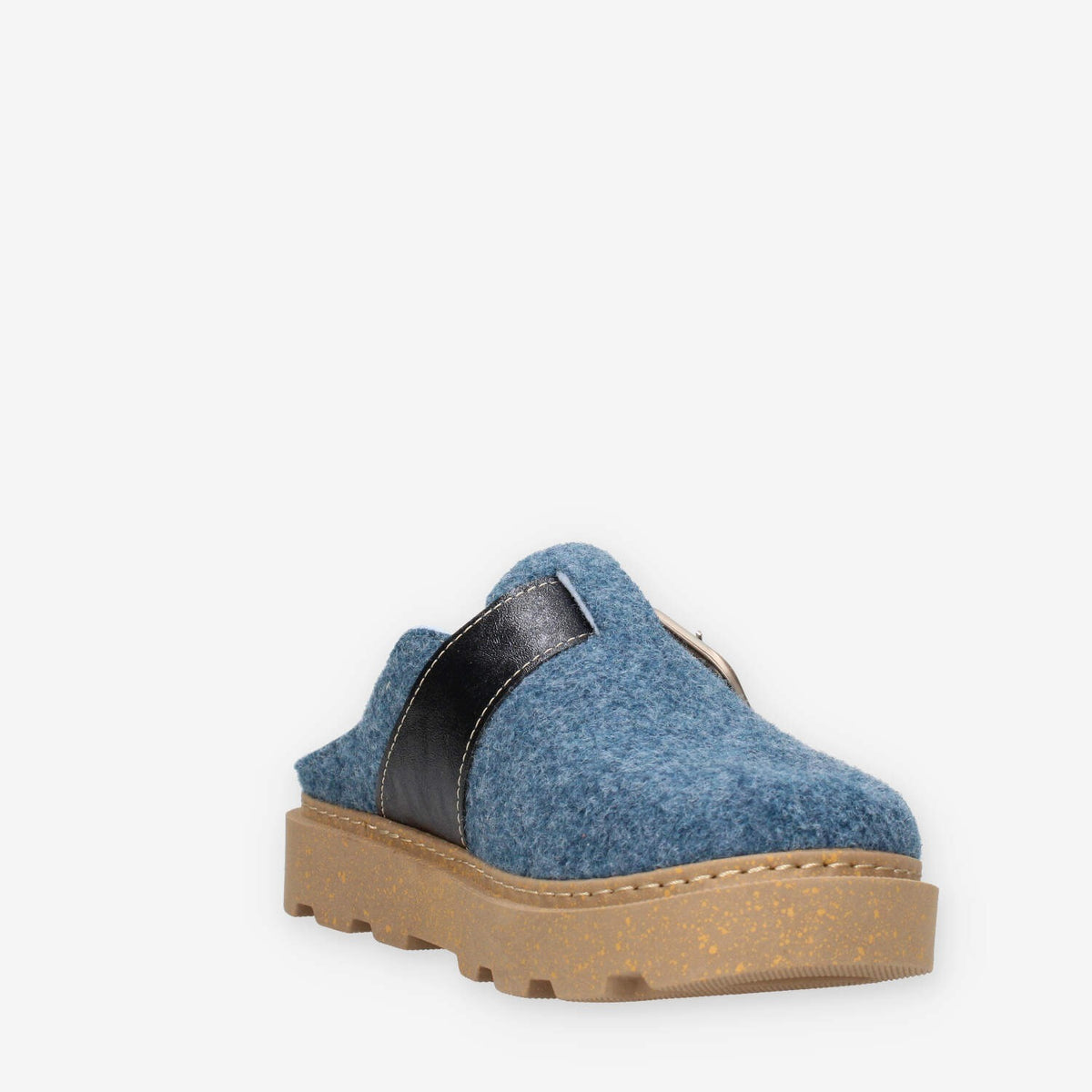Clia Walk ESTRAIBILE663-AVIO - Sabot in Feltro con Suola Antiscivolo