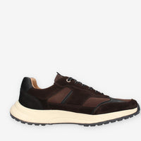 Sneakers Uomo Ambitious in Pelle Scamosciata - Nero e Marrone