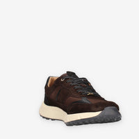 Sneakers Uomo Ambitious in Pelle Scamosciata - Nero e Marrone