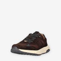 Sneakers Uomo Ambitious in Pelle Scamosciata - Nero e Marrone