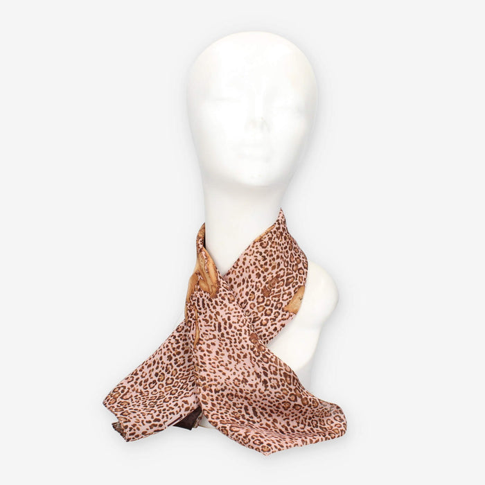 Foulard Elegante con Motivo Animalier e Cartina Geografica - Alviero Martini Prima Classe