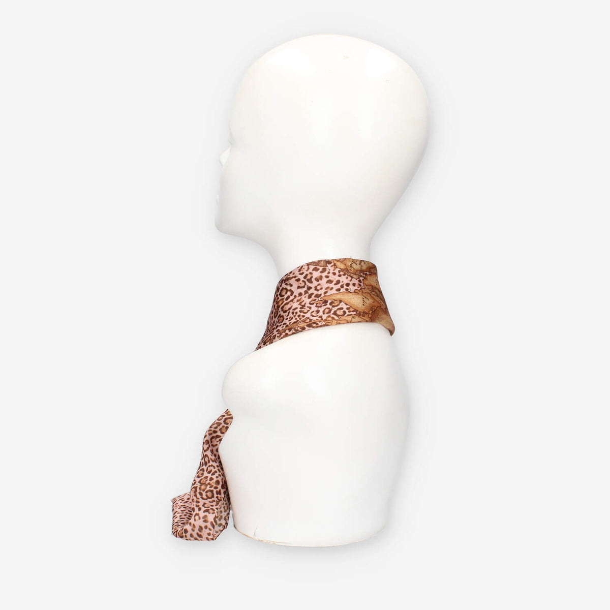 Foulard Elegante con Motivo Animalier e Cartina Geografica - Alviero Martini Prima Classe