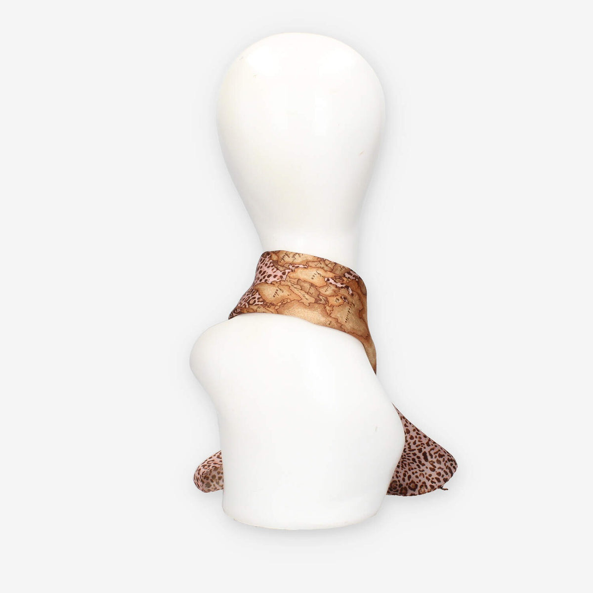 Foulard Elegante con Motivo Animalier e Cartina Geografica - Alviero Martini Prima Classe