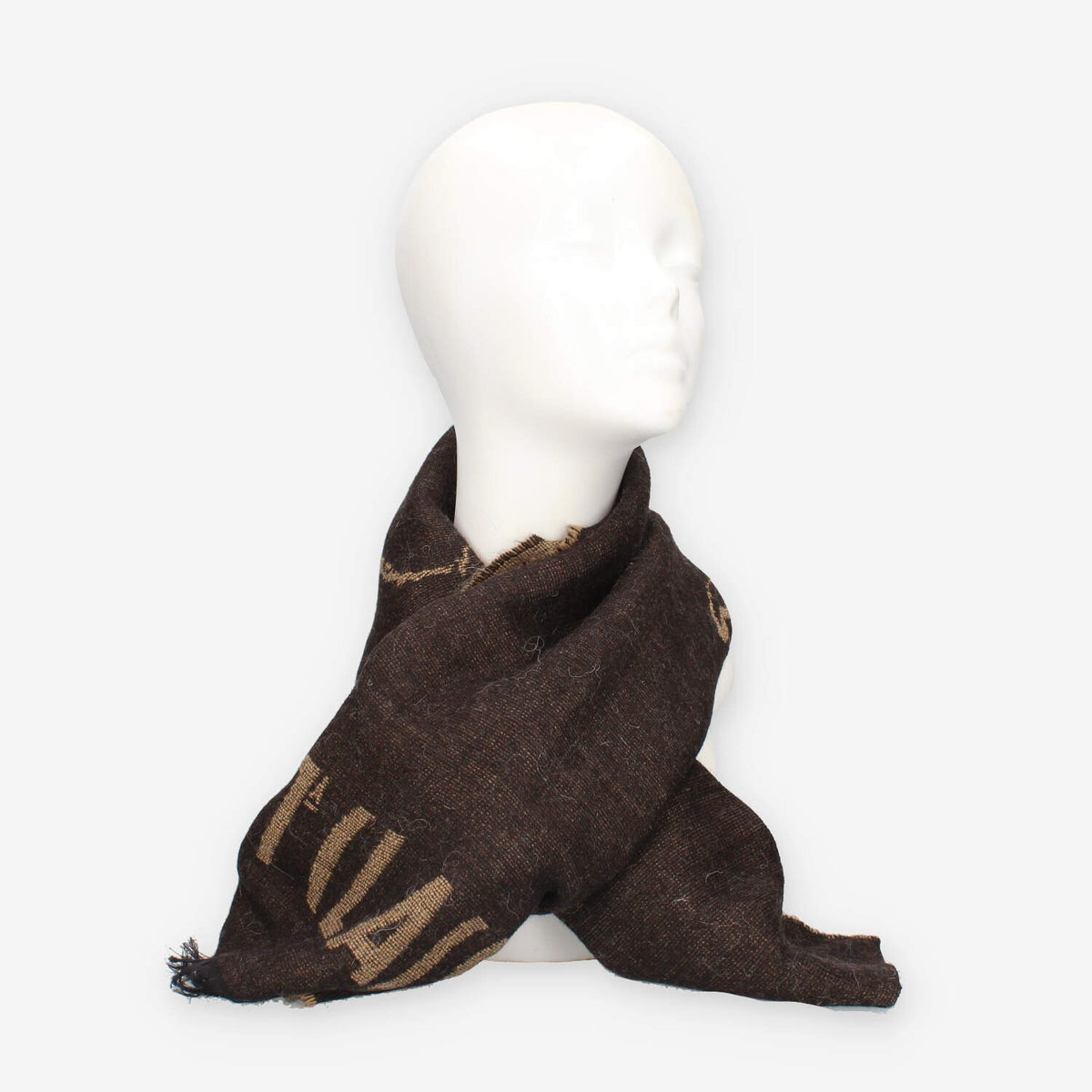 Sciarpa Elegante Alviero Martini Prima Classe in Lana Marrone