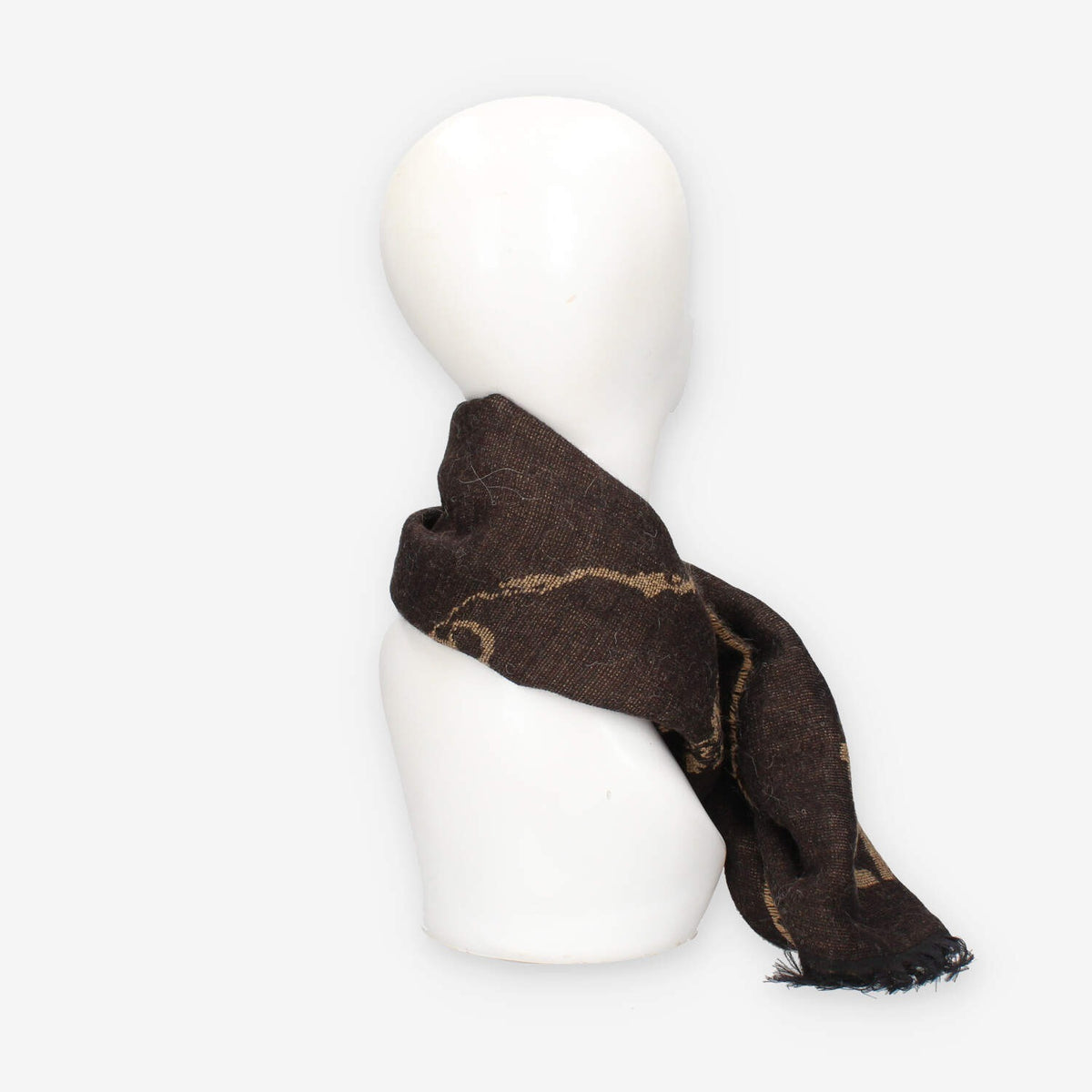 Sciarpa Elegante Alviero Martini Prima Classe in Lana Marrone
