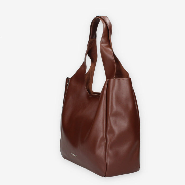 Borsa Shopper in Pelle sintetica Marrone - Vivienne