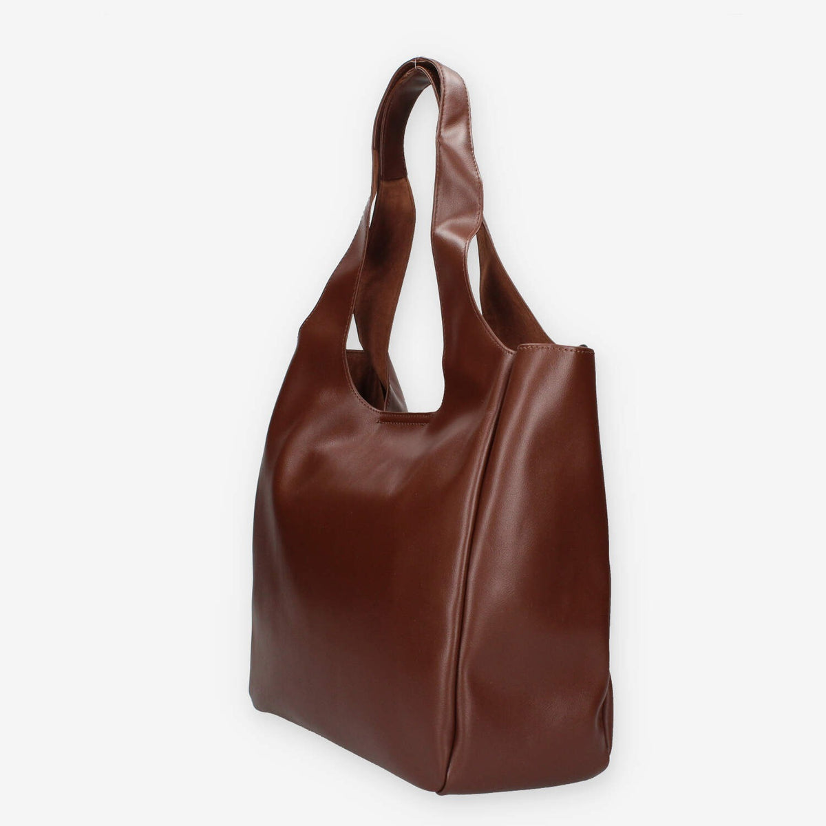 Borsa Shopper in Pelle sintetica Marrone - Vivienne