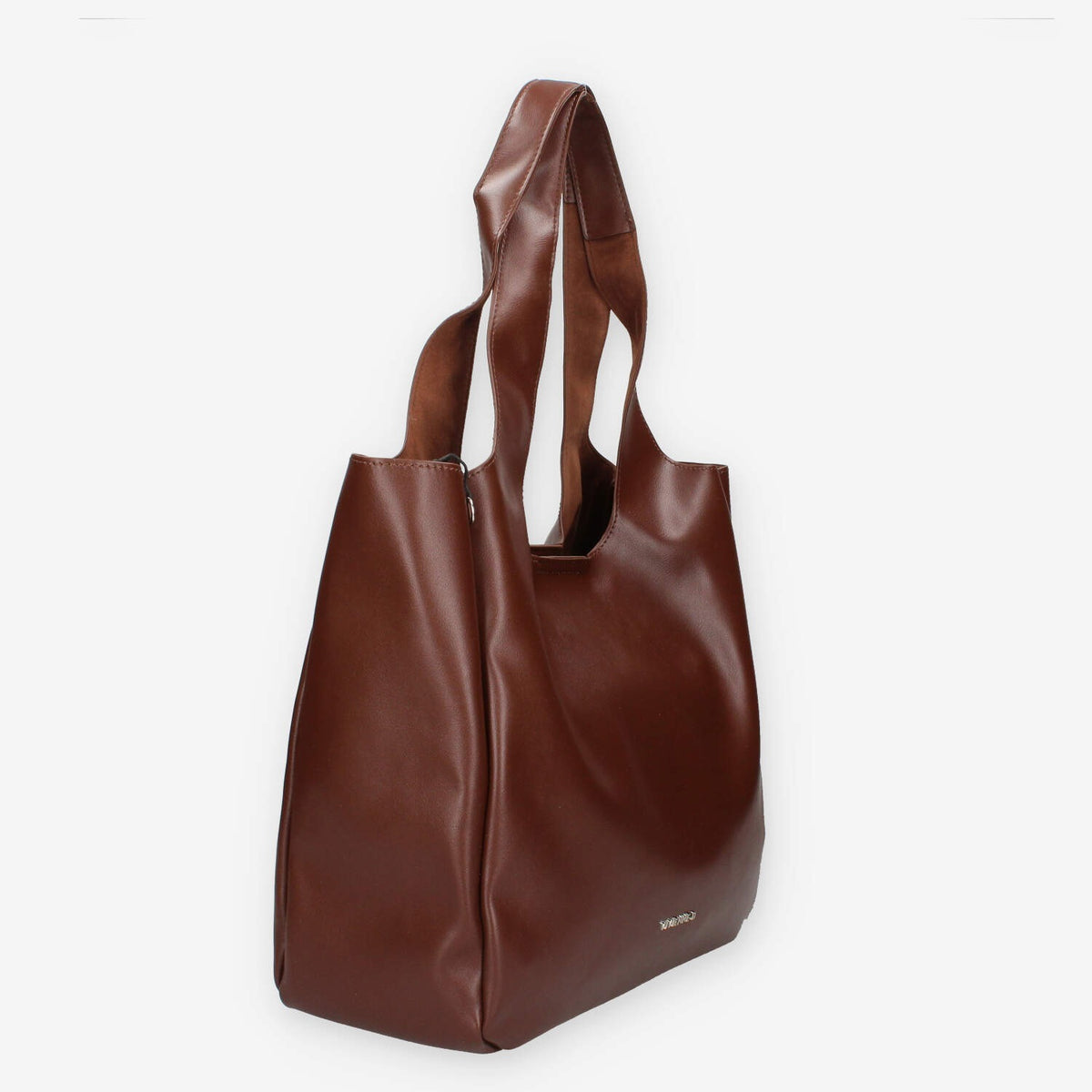 Borsa Shopper in Pelle sintetica Marrone - Vivienne