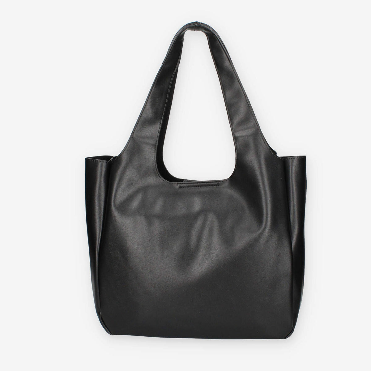 Borsa Shopper in ecopelle Nera Vivienne
